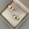 Argollas grabado franja relieve (POR FABRICACION) Tres oros 18k / Talla 6 8 / 15 Gr