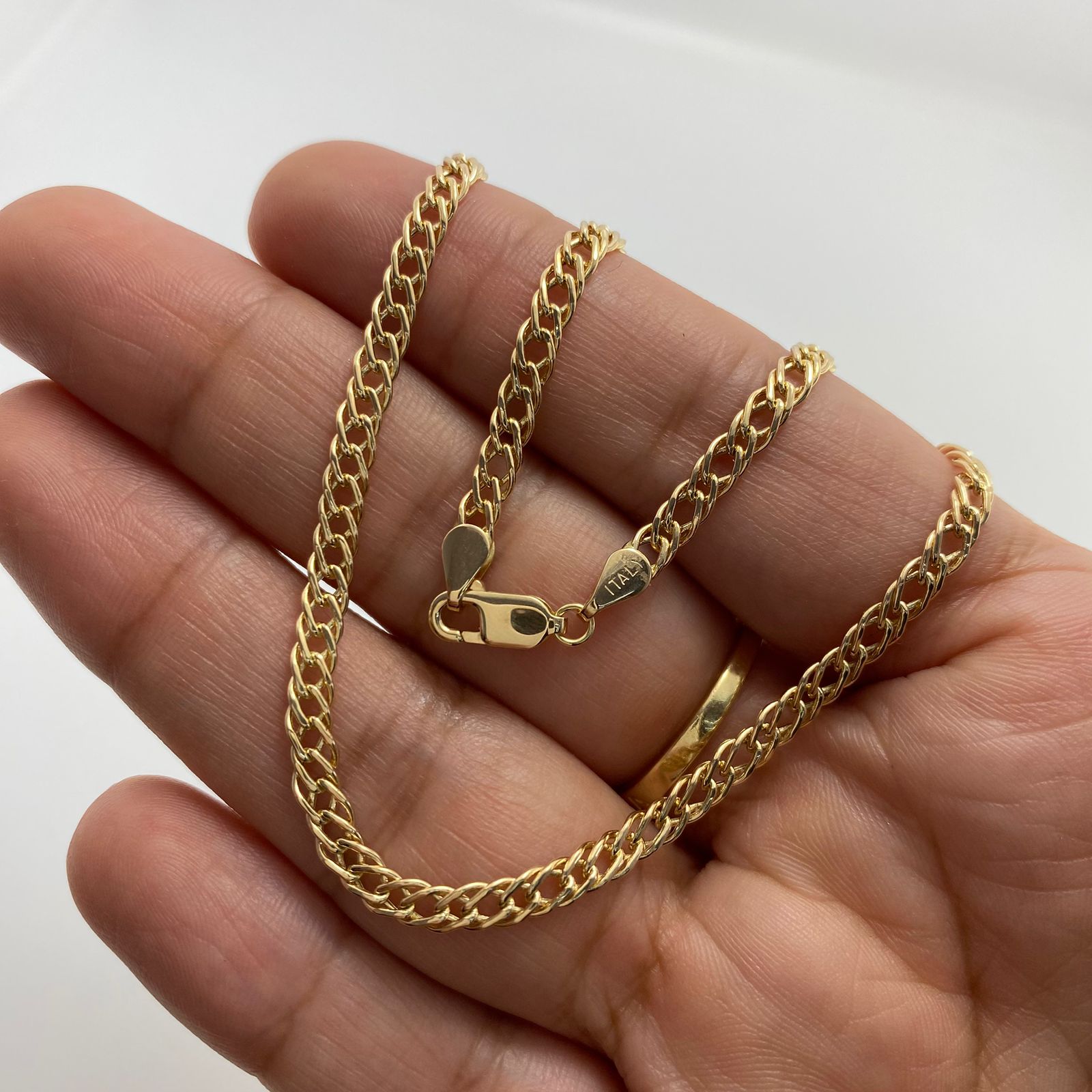 Cadena It doble aro plano Oro amarillo 18k 5,2 Gr / 3,3 mm / 50 Cm