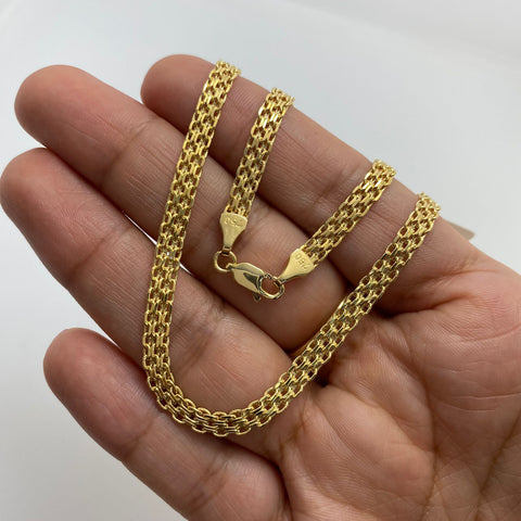 Cadena It china doble carril Oro amarillo 18k +1 / 7,05 Gr / 4,1 mm / 50 Cm