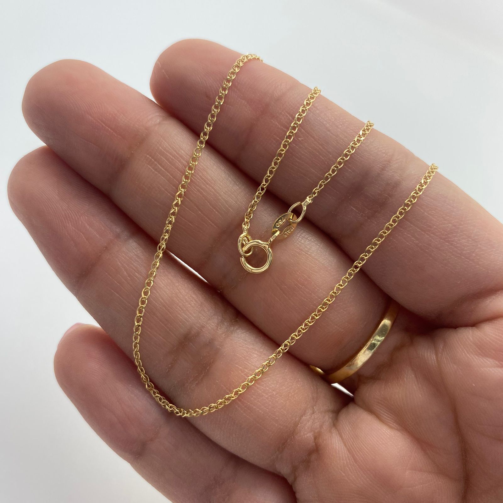 Cadena It mini aro doble Oro amarillo 18k 1,6 Gr / 1,1 mm / 50 Cm