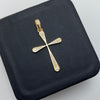 Dije cruz circones blancos Oro amarillo 18k 3,7 Gr / 4,5 Cm