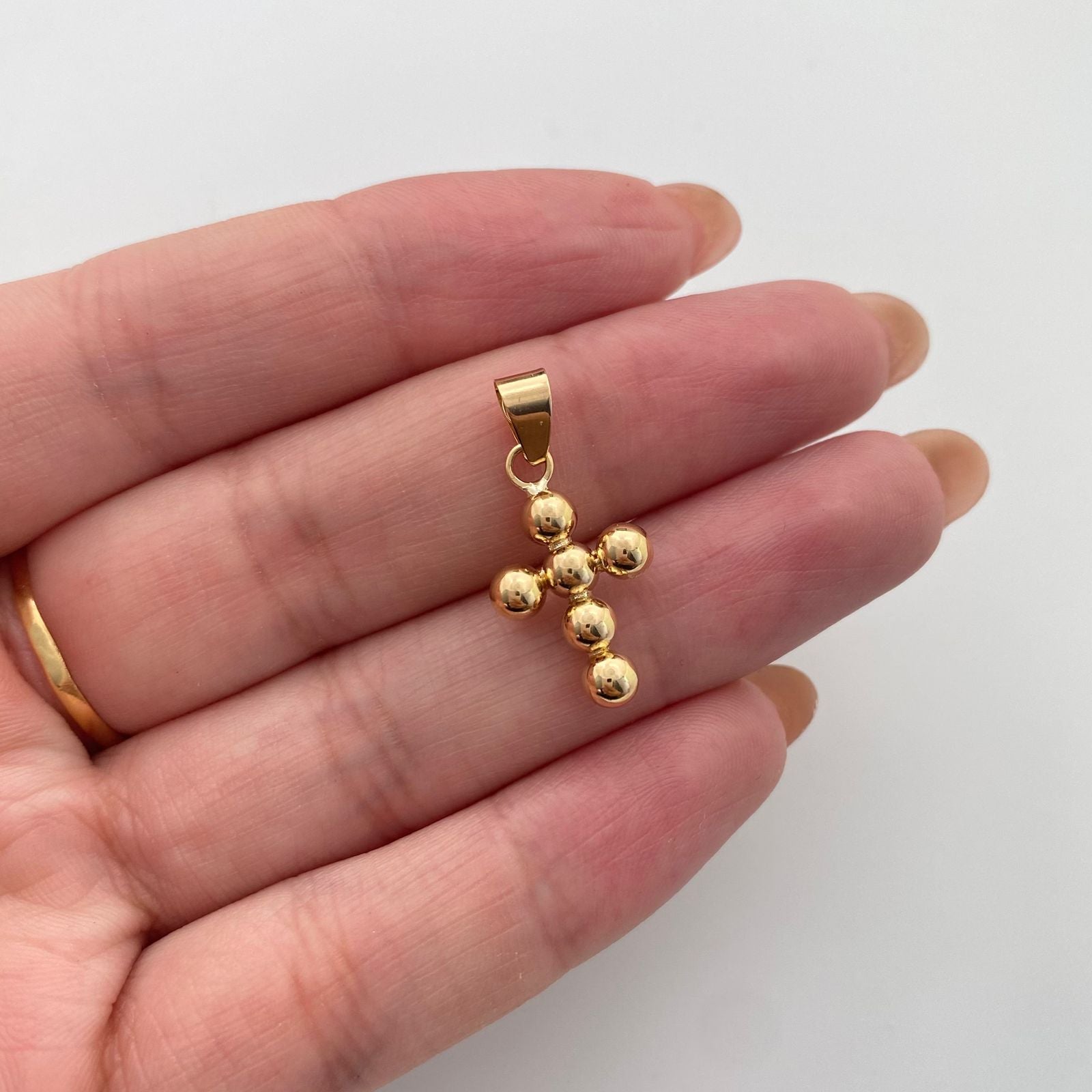 Dije balines inflados Oro amarillo 18k 0,85 Gr / 2,6 Cm