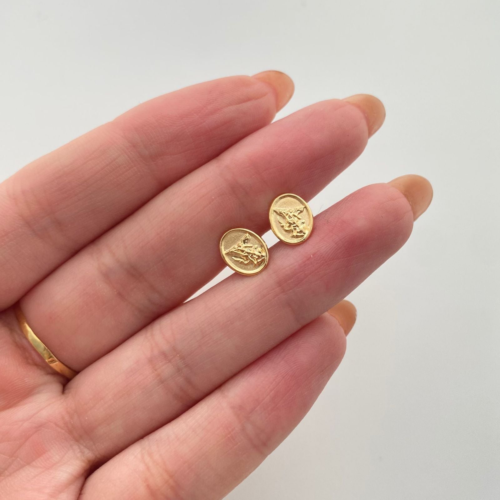 Topos san miguel arcangel Oro amarillo 18k 0,8 Gr / 7,25 mm