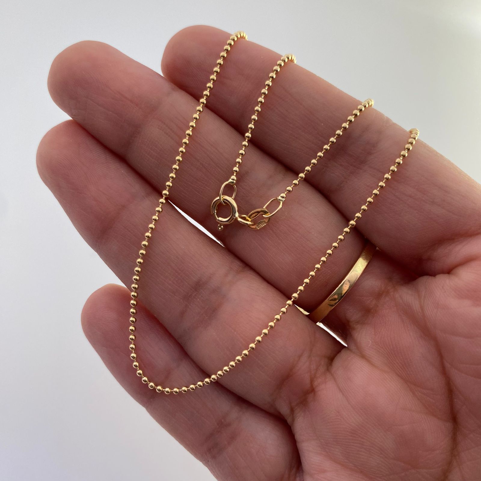 Cadena It mini militar Oro amarillo 18k +1 / 3,0 Gr / 1,25 mm / 45 Cm