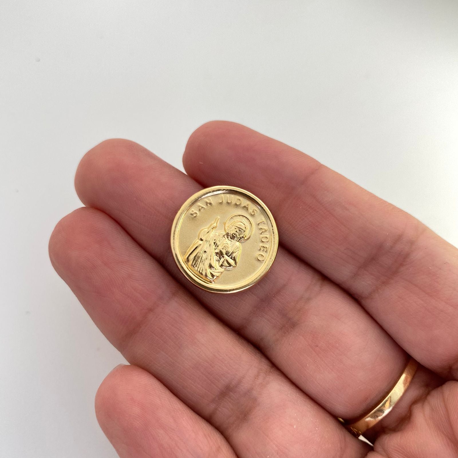 Herraje san judas tadeo Oro amarillo 18k 1,35 Gr / 1,8 Cm