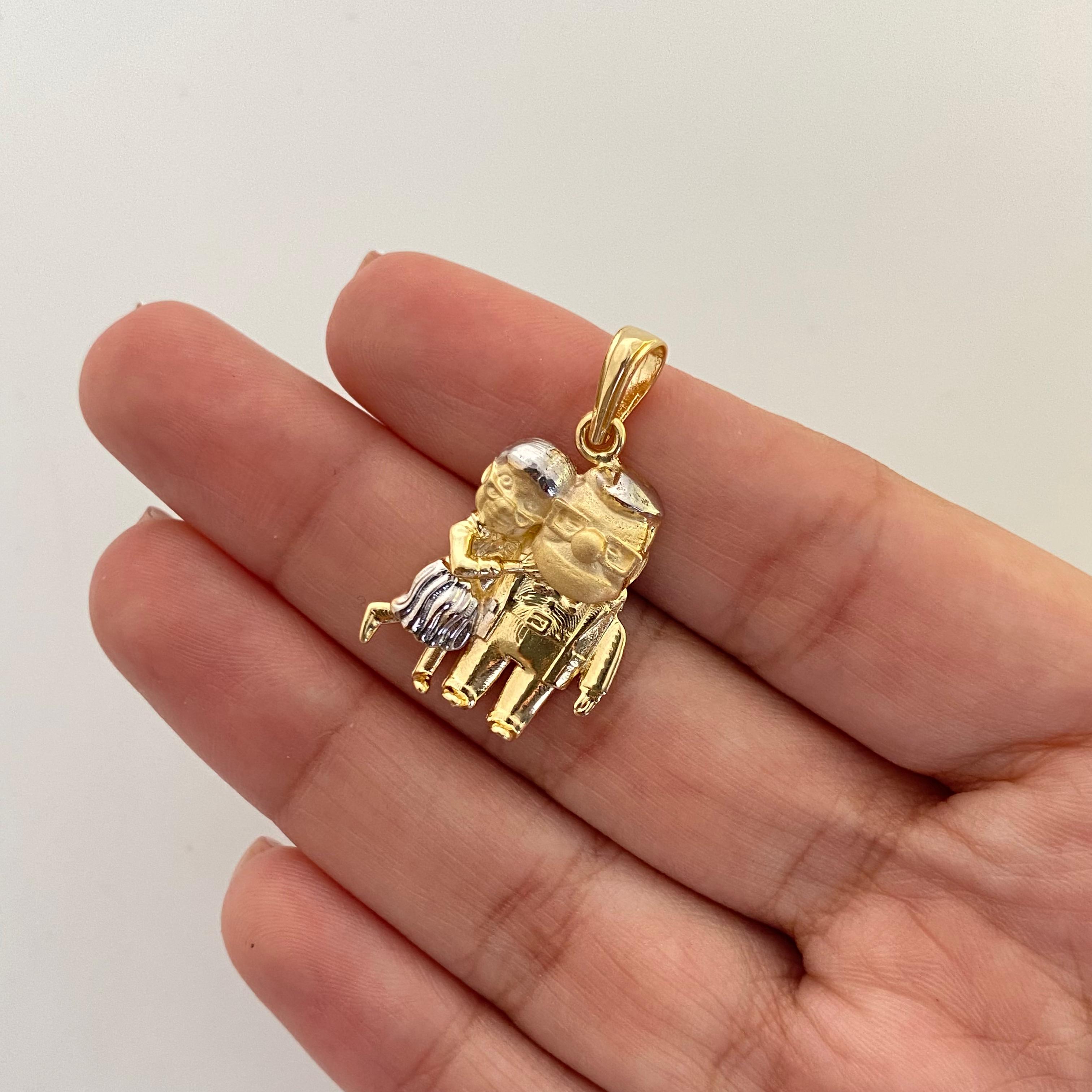 Dije caricatura up Oro amarillo y Oro blanco 18k 5,3 Gr / 3,0 Cm