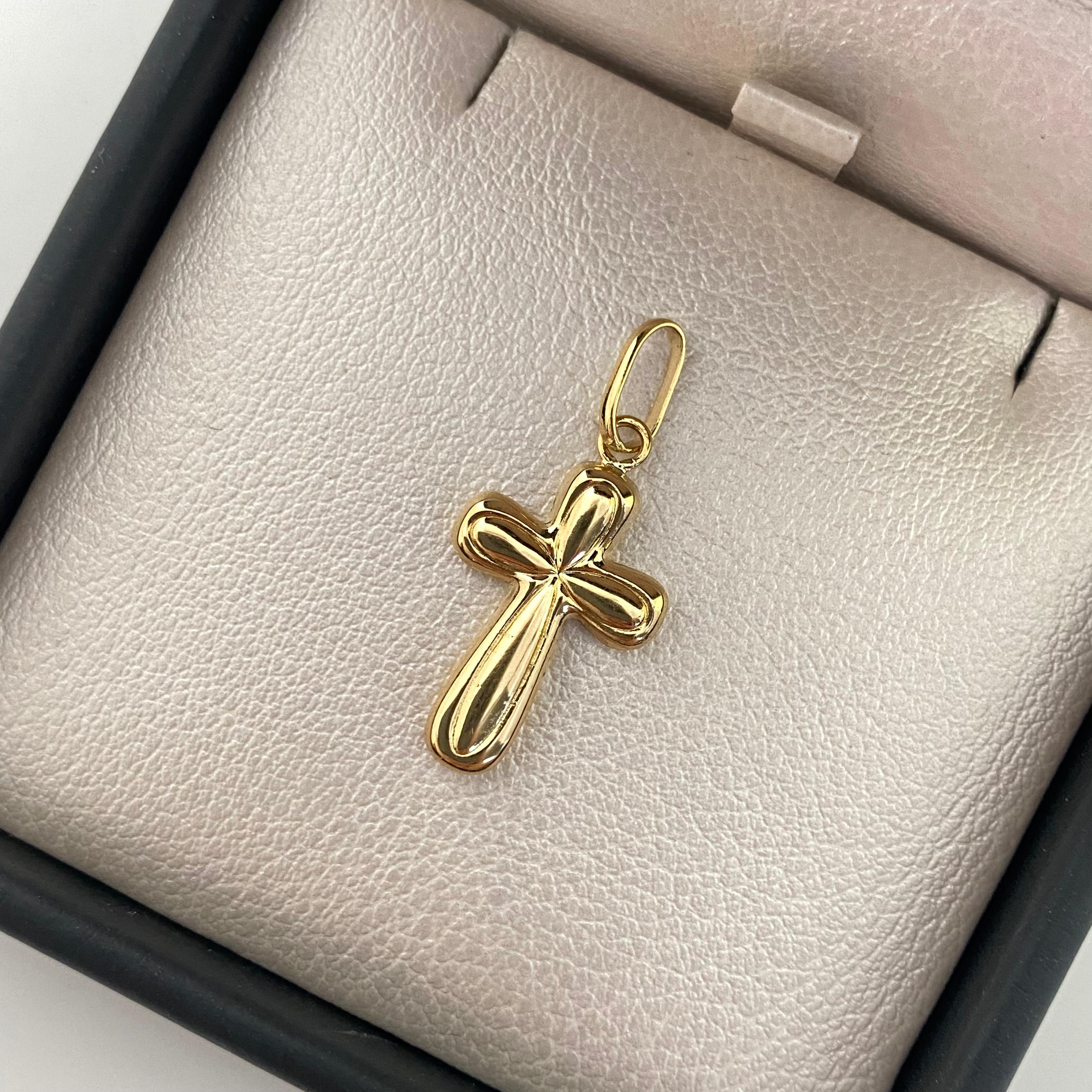 Dije cruz troquel Oro amarillo 18k 1,35 Gr / 2,80 Cm