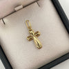 Dije cruz troquel Oro amarillo 18k 1,35 Gr / 2,80 Cm