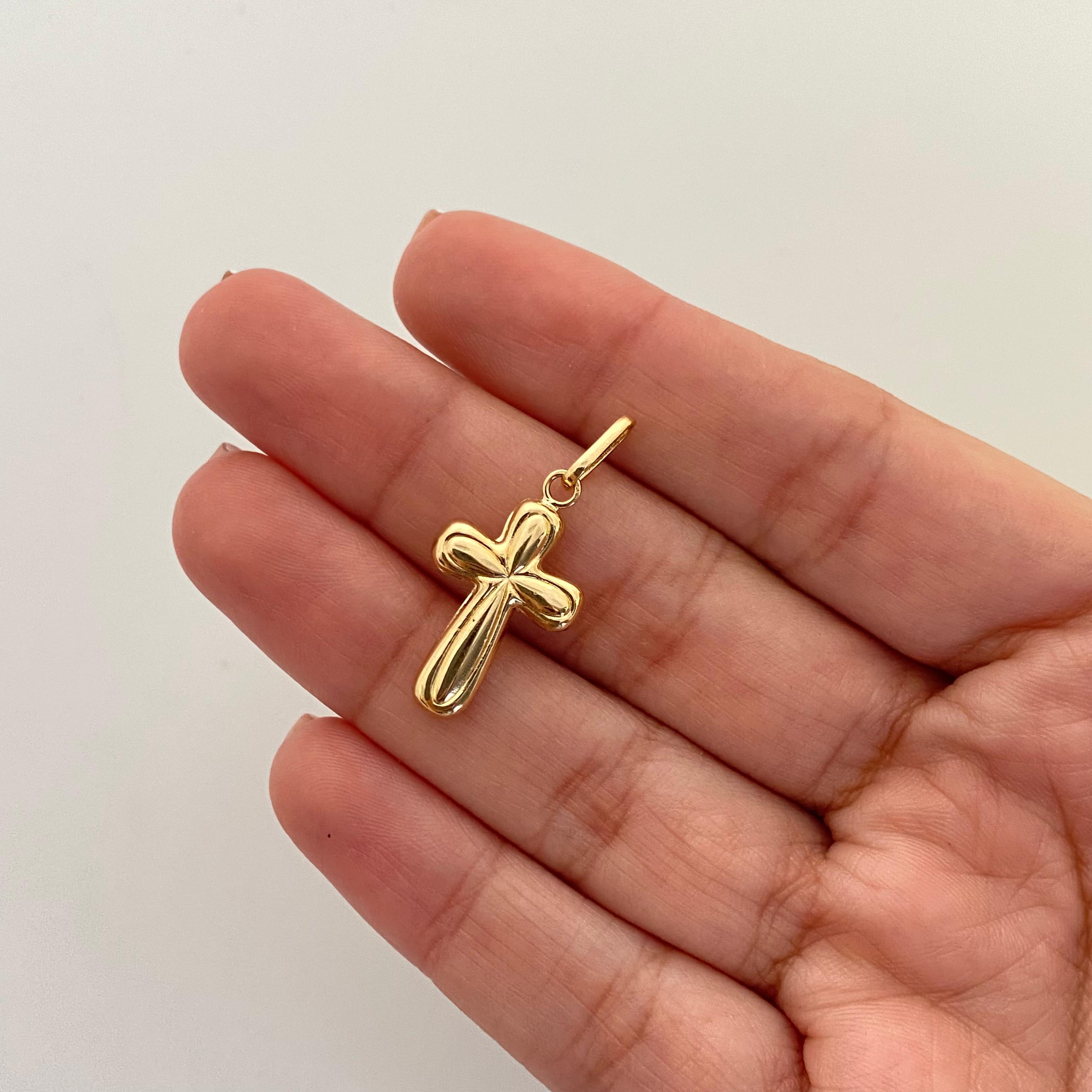 Dije cruz troquel Oro amarillo 18k 0,95 Gr / 2,8 Cm