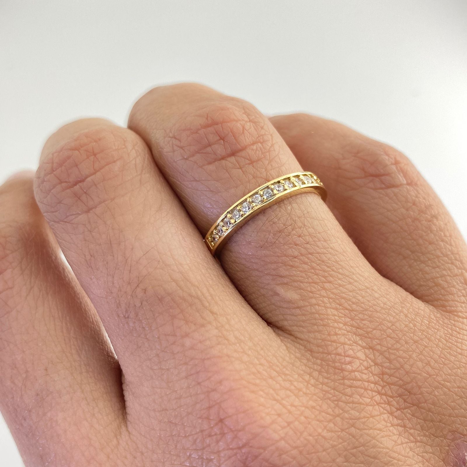 Anillo fila casting Oro amarillo 18k / Talla 6 1/2 / 2,4 Gr