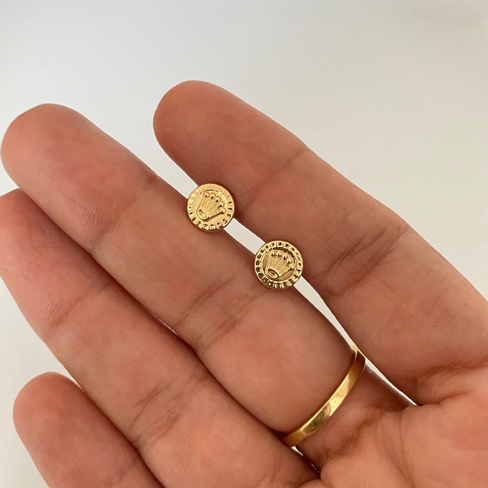 Topos corona rx Oro amarillo 18k 0,75 Gr / 7,7 mm