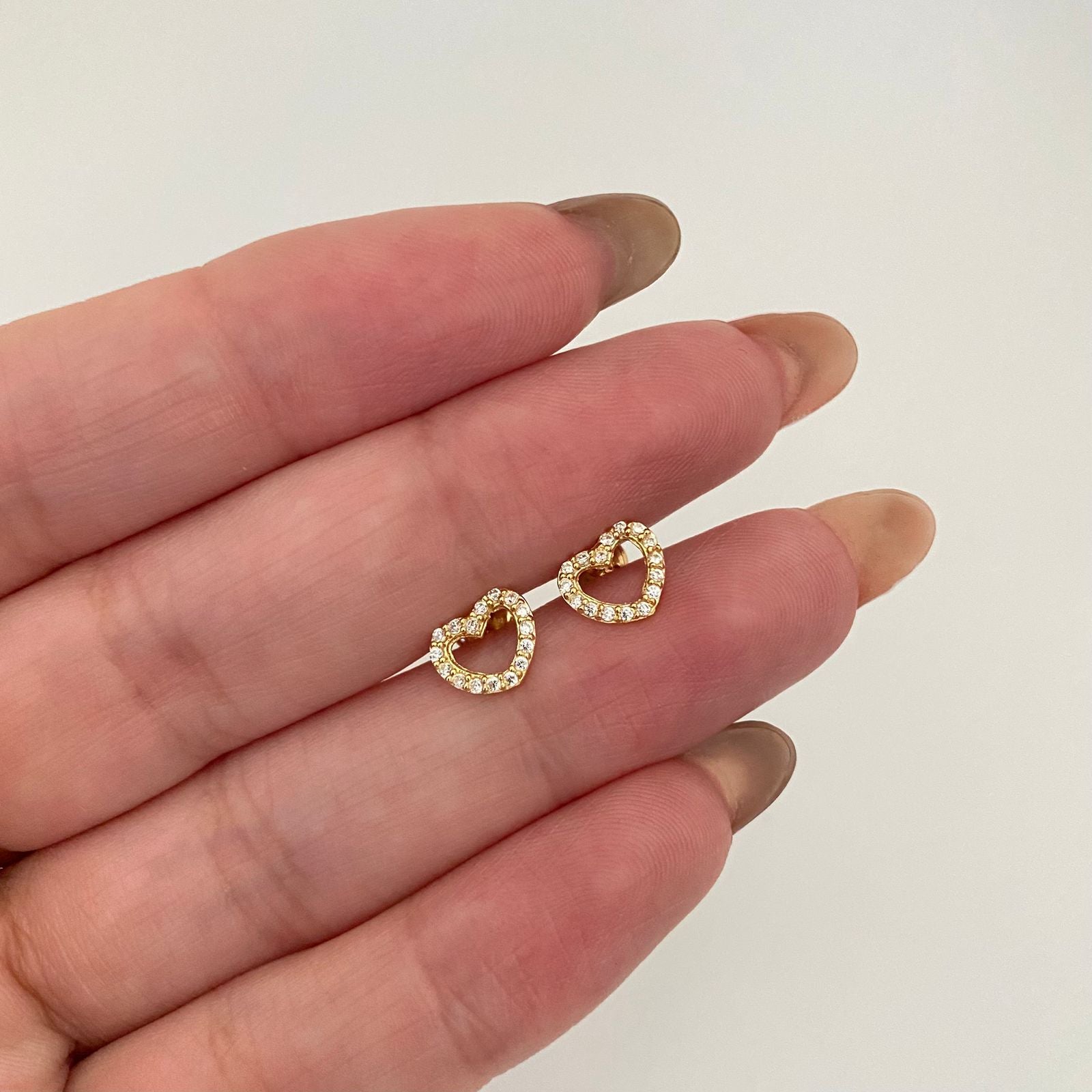 Topos silueta corazon casting Oro amarillo 18k 0,9 Gr / 8,05 mm
