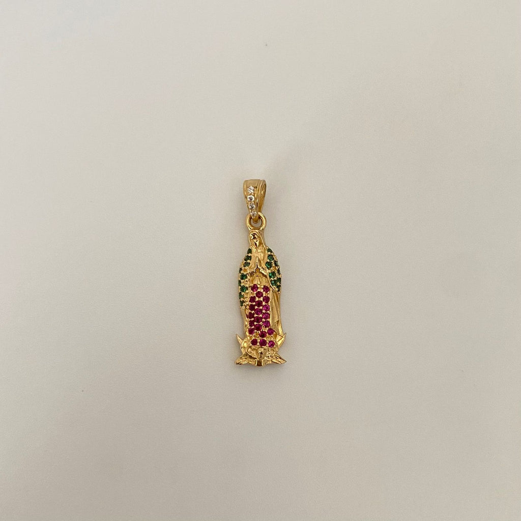 Dije silueta virgen guadalupe casting Oro amarillo 18k 2,2 Gr / 2,8 Cm