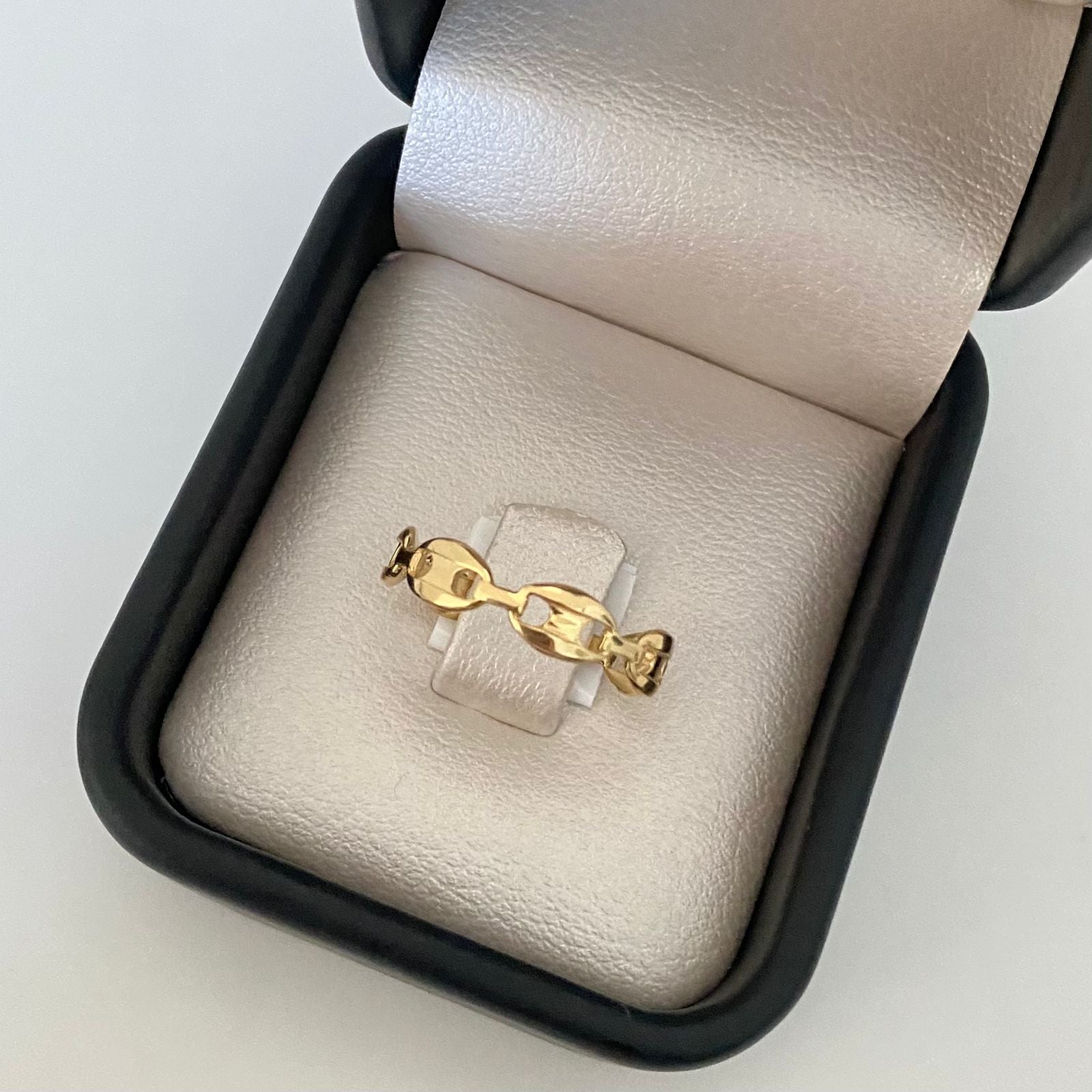 Anillo eslabones gc Oro amarillo 18k / Talla 7 1/4 / 2,1 Gr