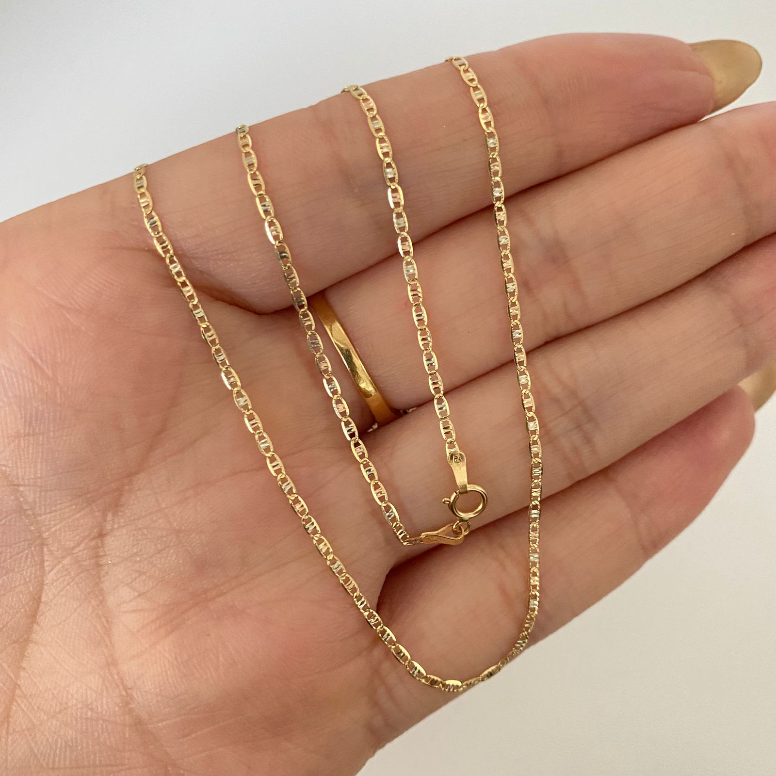 Cadena It plana Tres oros 18k 1,55 Gr / 1,35 mm / 50 Cm