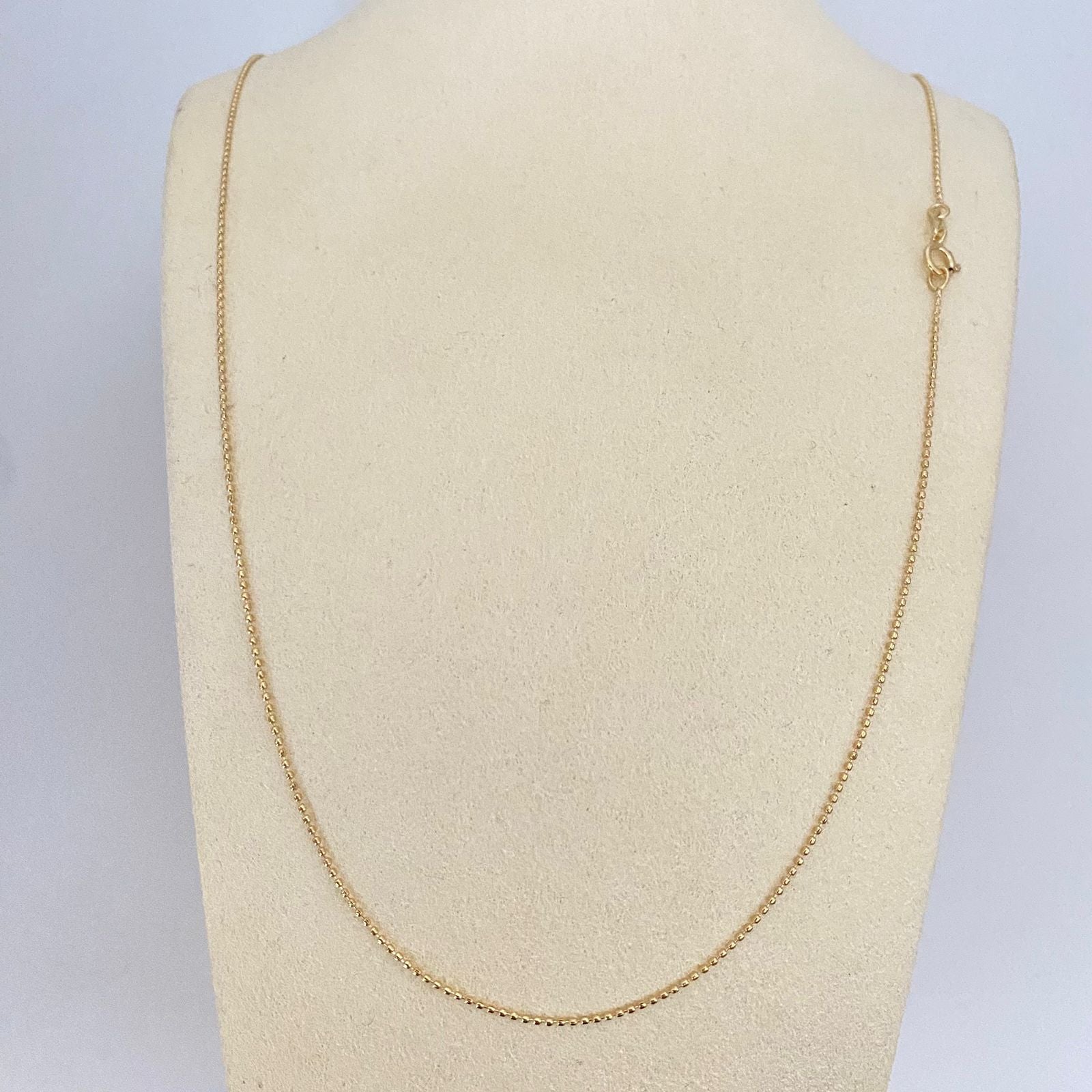 Cadena It mini militar Oro amarillo 18k +1 / 1,75 Gr / 1,0 mm / 50 Cm