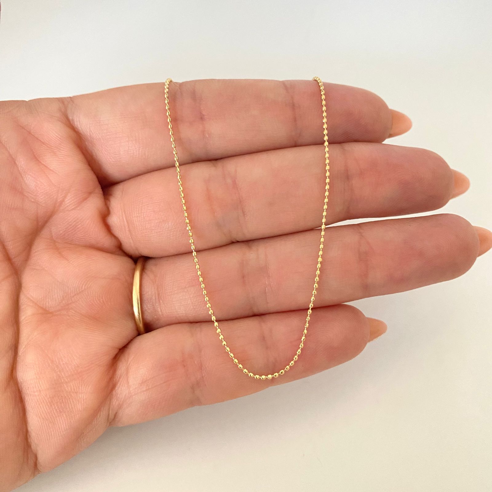 Cadena It mini militar Oro amarillo 18k +1 / 1,45 Gr / 1,0 mm / 40 Cm