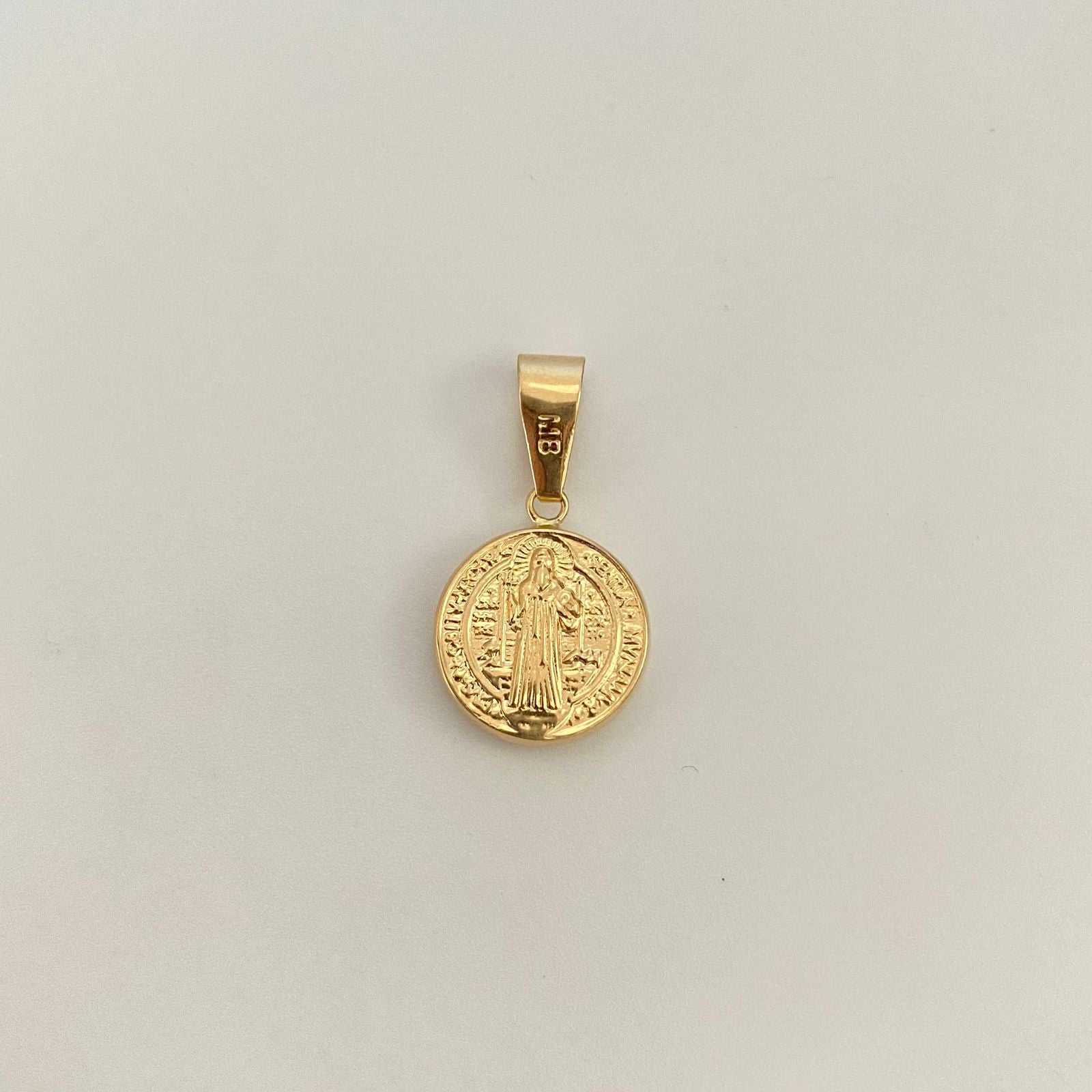 Dije san benito Oro amarillo 18k 1,0 Gr / 2,5 Cm