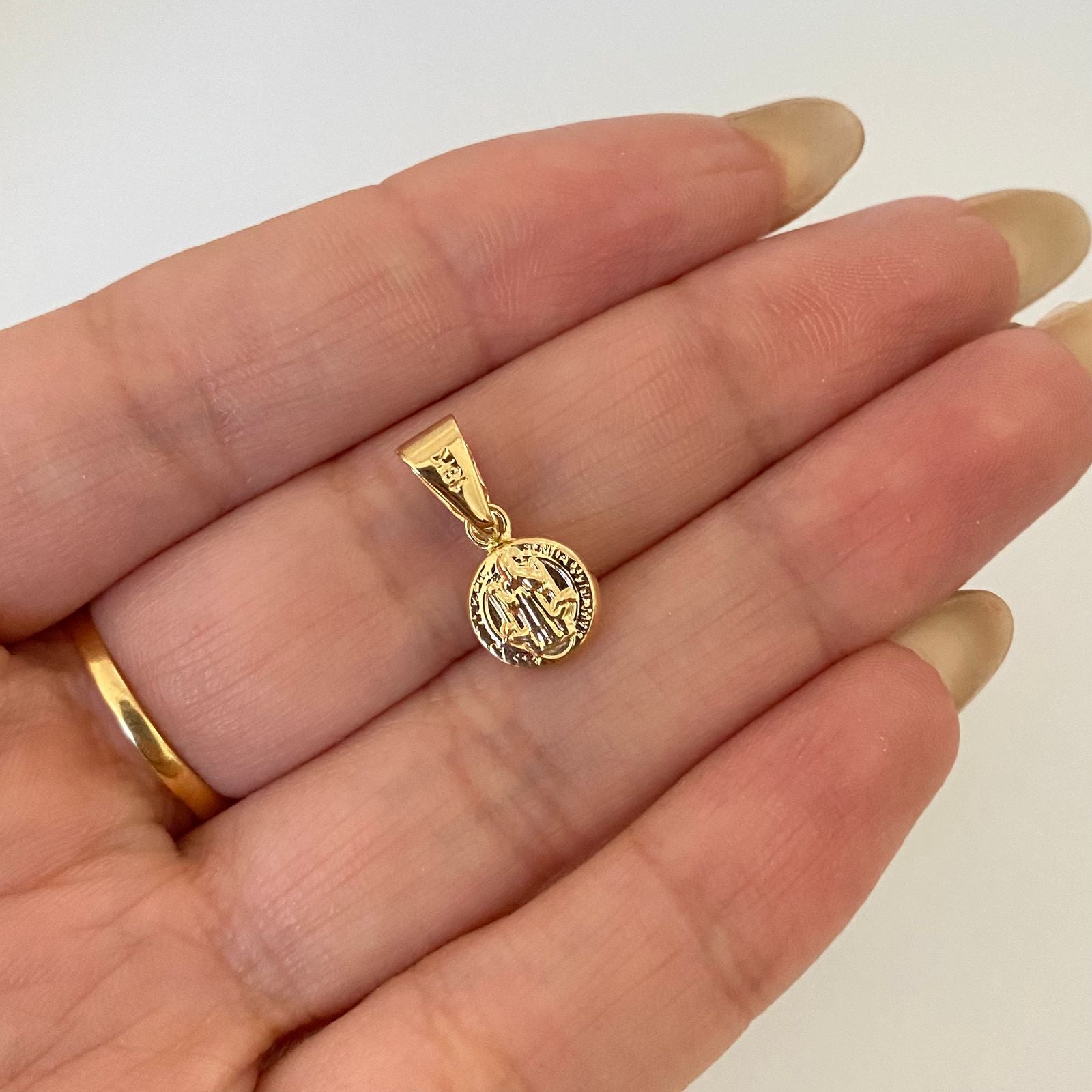Dije san benito Oro amarillo 18k 0,5 Gr / 1,5 Cm