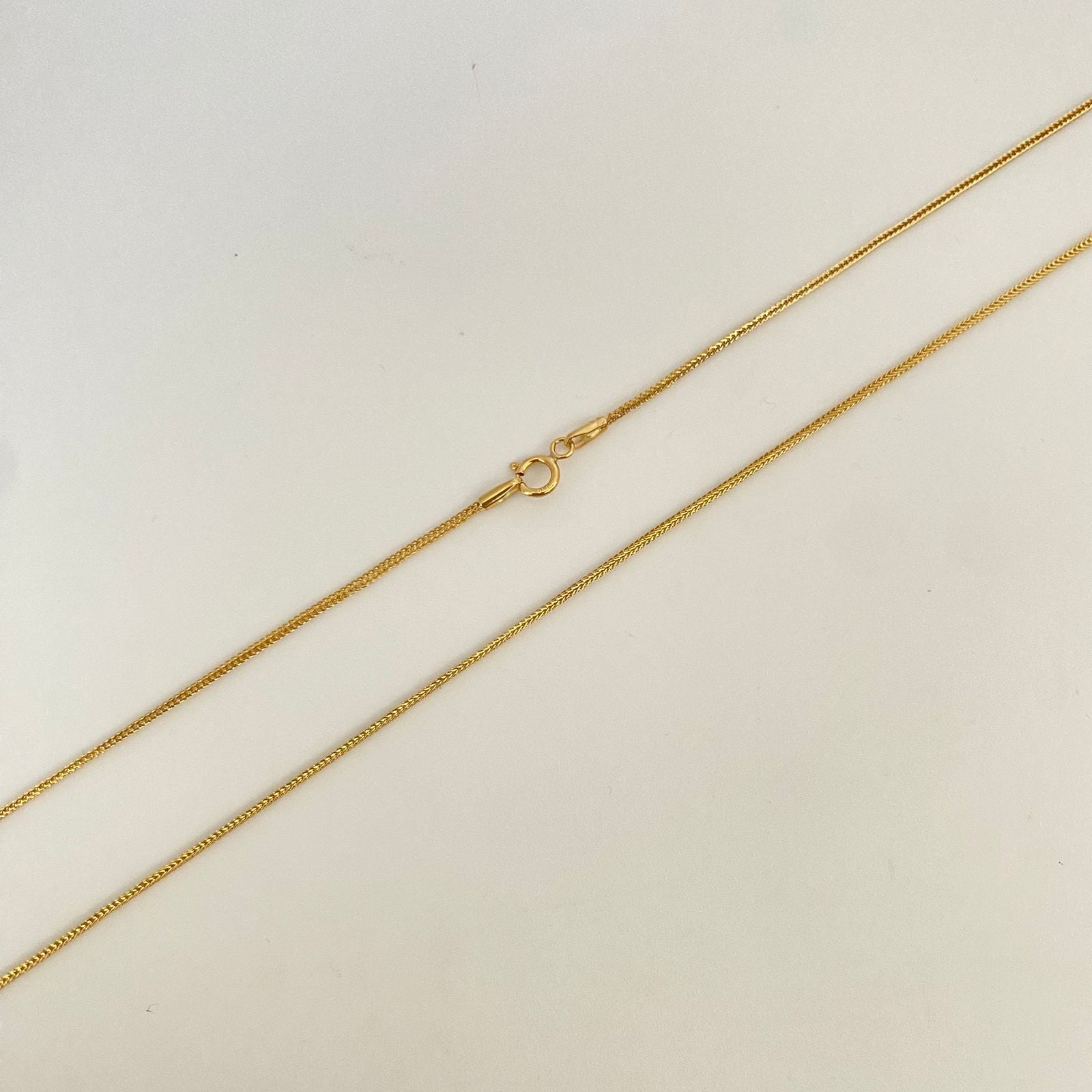 Cadena It franco Oro amarillo 18k +1 / 1,5 Gr / 1,0 mm / 56 Cm