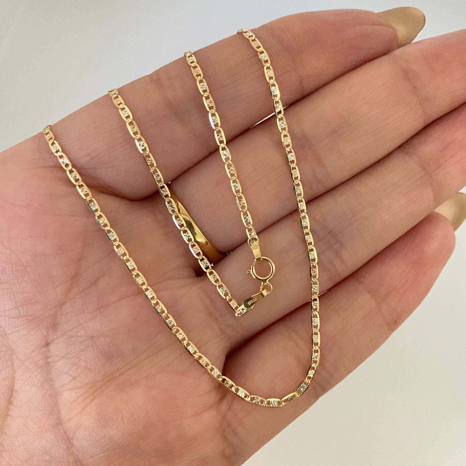 Cadena It plana Tres oros 18k 1,6 Gr / 1,5 mm / 40 Cm