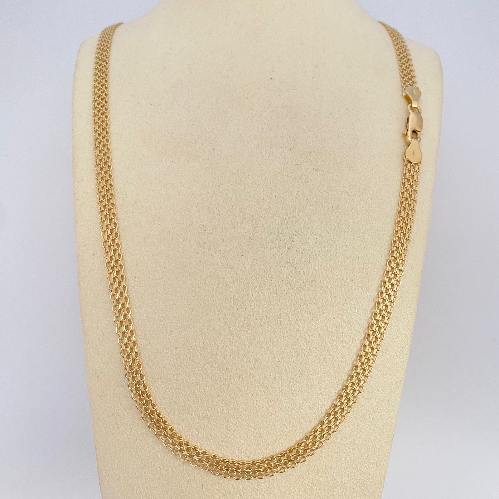 Cadena It china doble carril  Oro amarillo 18k +1 / 13,1 Gr / 4,8 mm / 50 Cm