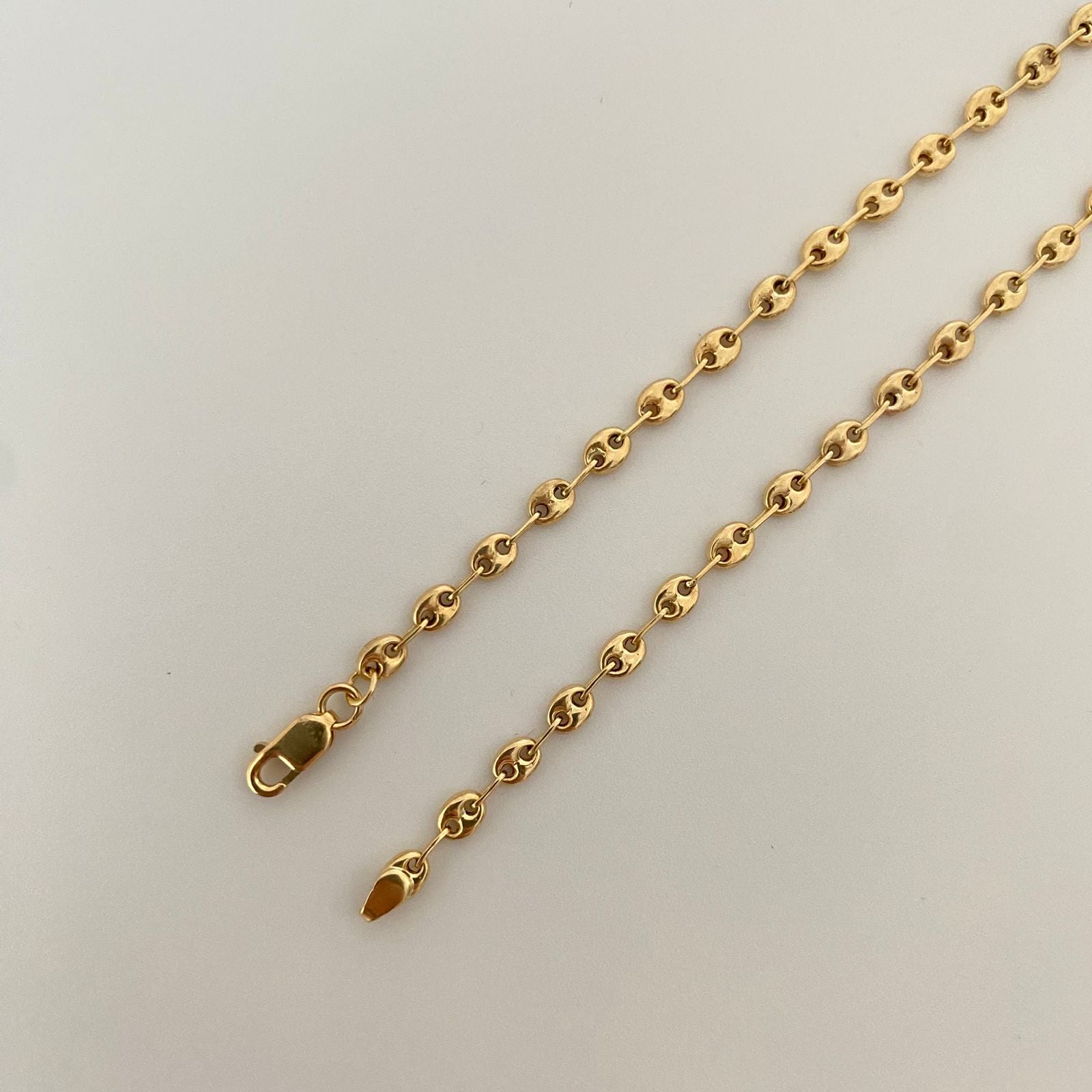 Tobillera baby gc Oro amarillo 18k 3,00 Gr / 3,2 mm / 26 Cm Broche 0,40