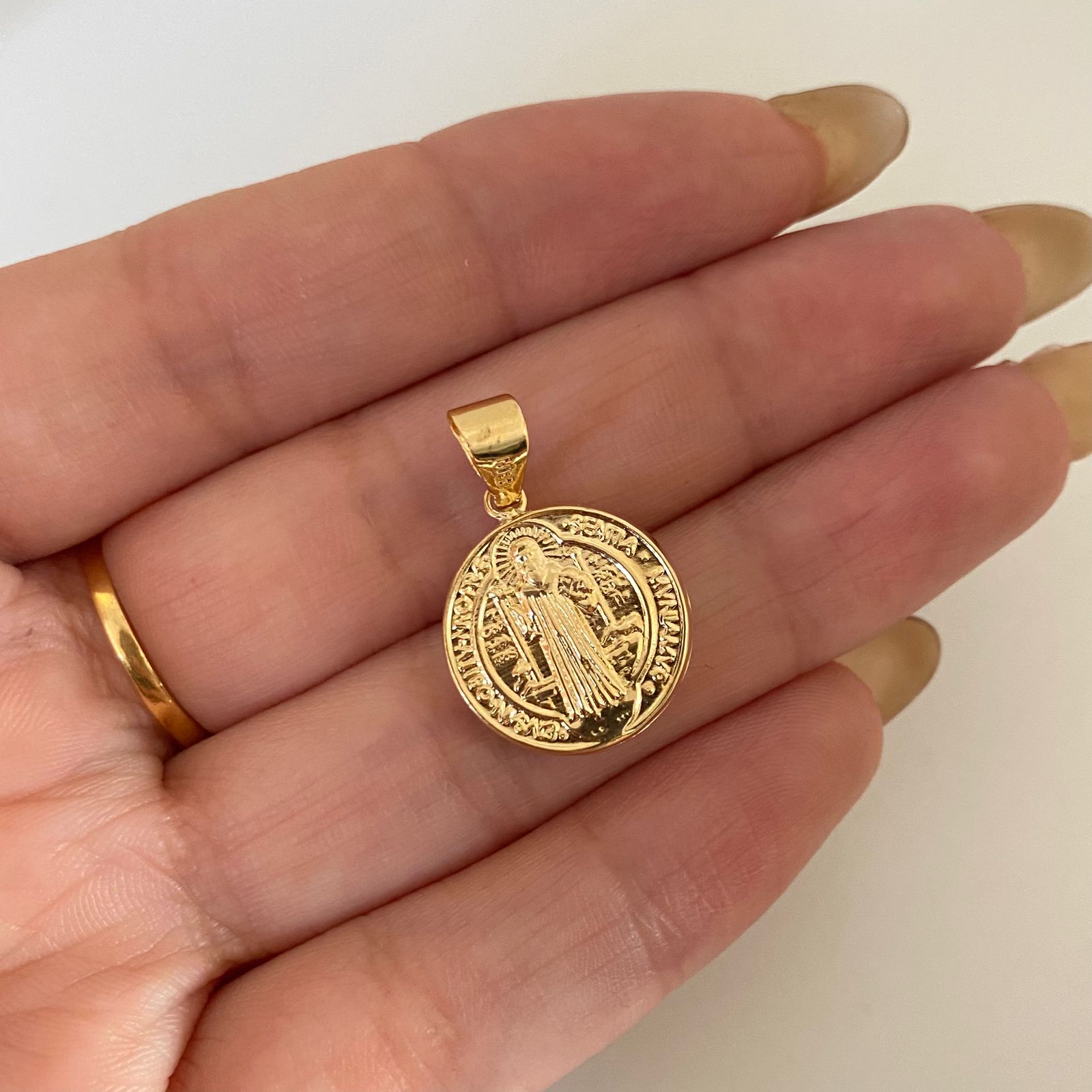 Dije san benito Oro amarillo 18k 1,4 Gr / 2,6 Cm