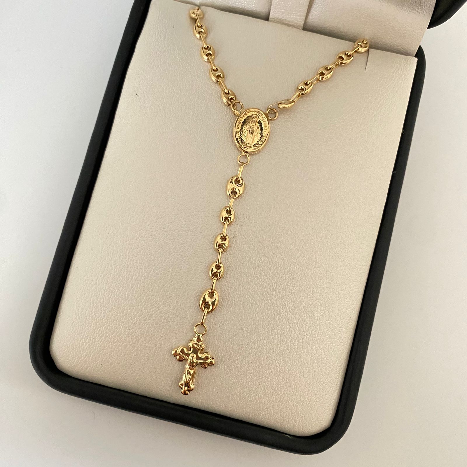 Rosario gc Virgen Milagrosa Oro amarillo 18k 6,05 Gr / 3,3 mm / 46 Cm Broche 0,40