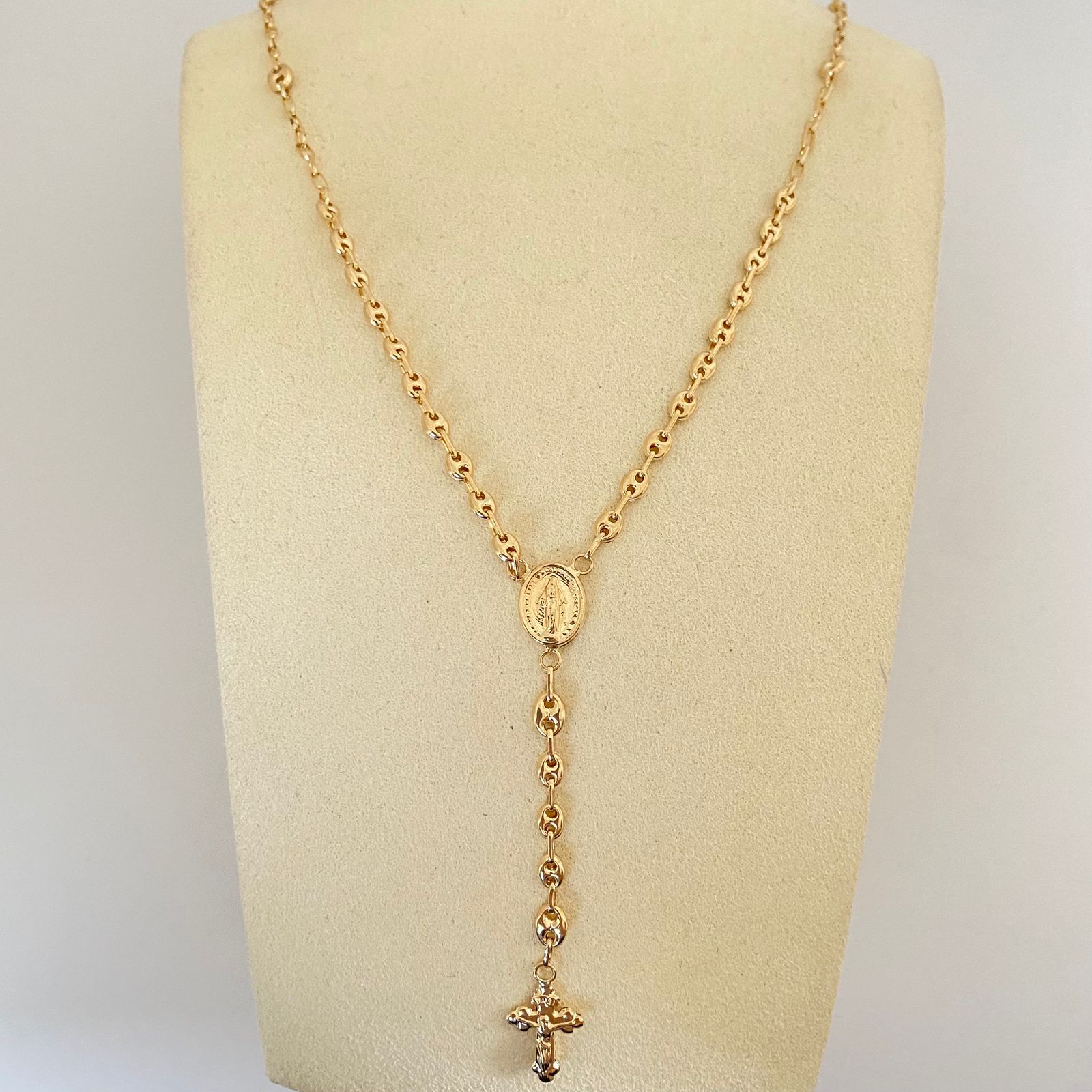 Rosario gc  Virgen Milagrosa  Oro amarillo 18k 6,15 Gr / 3,3 mm / 50 Cm Broche 0,40