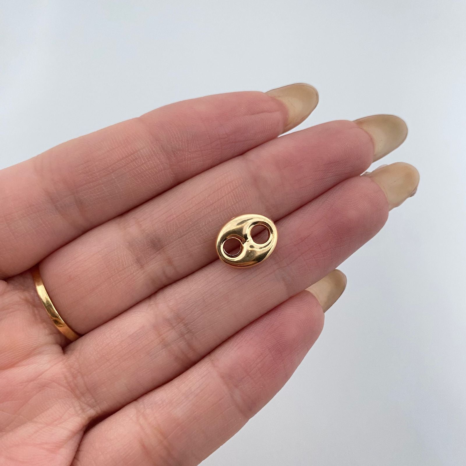 Herraje eslabon gc Oro amarillo 18k 0,45 Gr / 1,2 Cm
