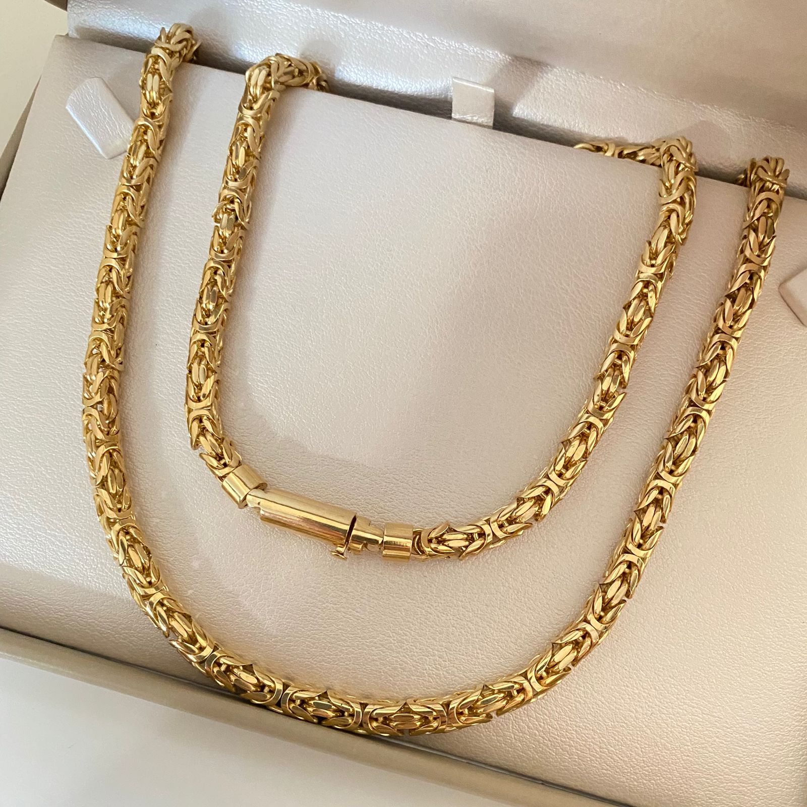 Cadena bizantine (POR FABRICACION) Oro amarillo 18k 160 Gr / 60 Cm