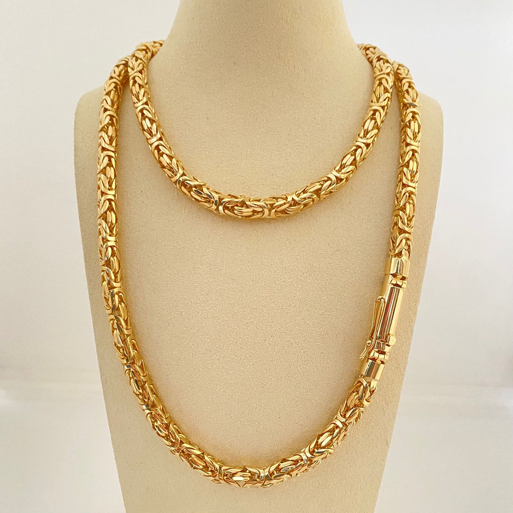 Cadena bizantine (POR FABRICACION) Oro amarillo 18k 160 Gr / 60 Cm