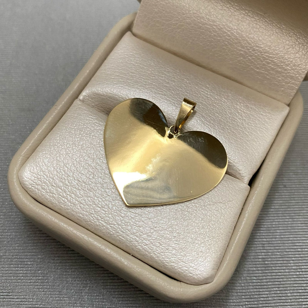 Dije corazon liso (POR FABRICACION) Oro amarillo 18k 3,7 Gr / 3,0 Cm