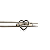 Anillo silueta corazon (POR FABRICACION) Oro blanco 18k / Talla 5 / 5,25 Gr