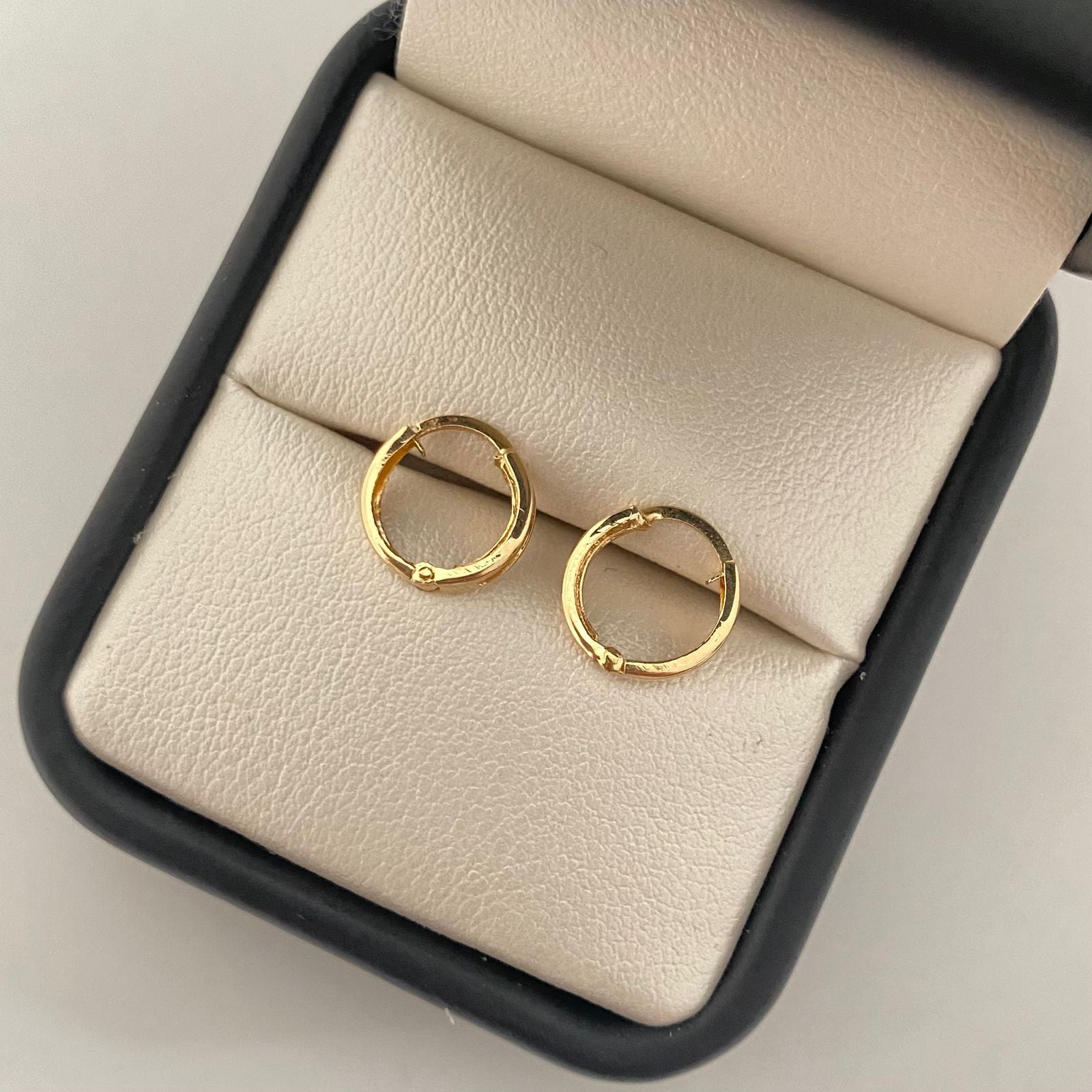Candonga mini linea casting blanco Oro amarillo 18k 0,85 Gr / 1,0 Cm
