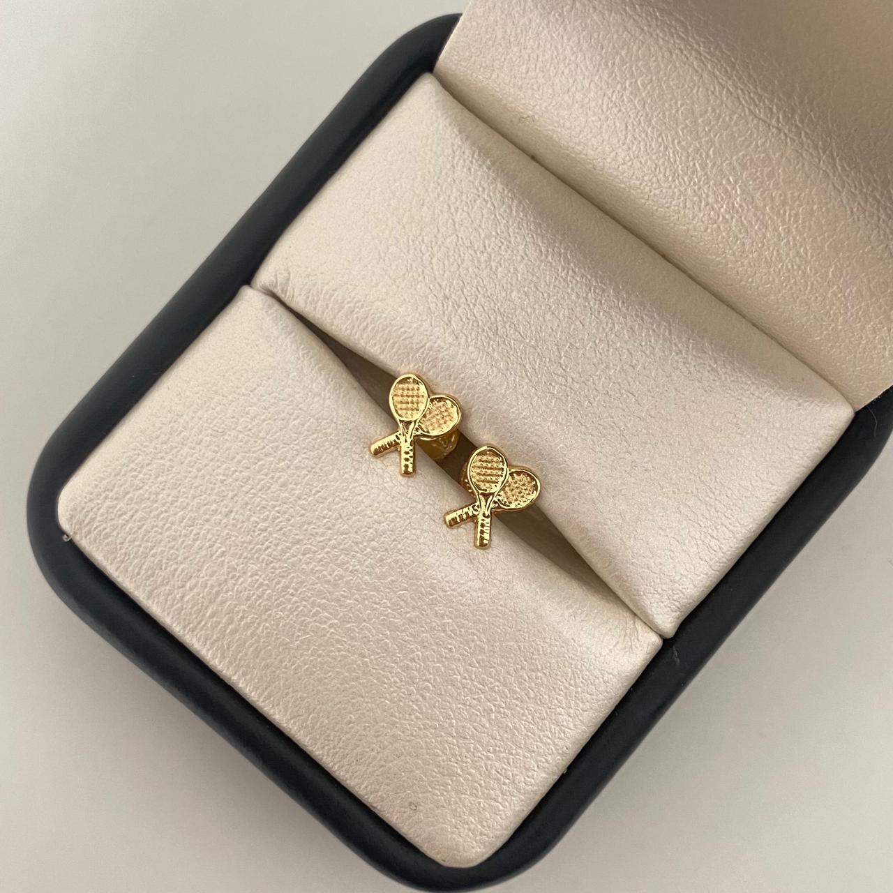 Topos raqueta de tenis Oro amarillo 18k 0,65 Gr / 6,1 mm