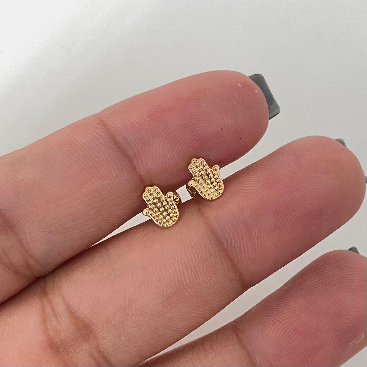 Topos mano hamsa Oro amarillo 18k 0,55 Gr / 5,3 mm