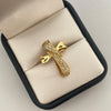 Dije cruz entorchada casting Oro amarillo 18k 2,6 Gr / 2,5 Cm