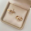 Anillo Argollas de matriomonio espigas (POR FABRICACIÓN) Oro amarillo y Oro blanco 18k / Talla 6/9 / 7,35 Gr
