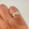 Anillo Argollas de matriomonio espigas (POR FABRICACIÓN) Oro amarillo y Oro blanco 18k / Talla 6/9 / 7,35 Gr