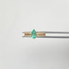 Anillo doble linea casting esmeralda gota (POR FABRICACIÓN) Oro amarillo 18k / Talla 7 / 2,50 Gr