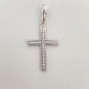 Dije cruz centro casting (POR FABRICACIÓN) Oro blanco 18k 4,25 Gr / 4,0 Cm