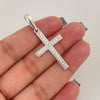 Dije cruz centro casting (POR FABRICACIÓN) Oro blanco 18k 4,25 Gr / 4,0 Cm
