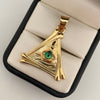 Dije triangulo ojo (POR FABRICACIÓN) Oro amarillo 18k 14,95 Gr / 4,0 Cm