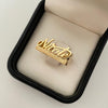 Anillo nombre Nicole (POR FABRICACIÓN) Oro amarillo 18k / Talla 7 1/2 / 5,55 Gr