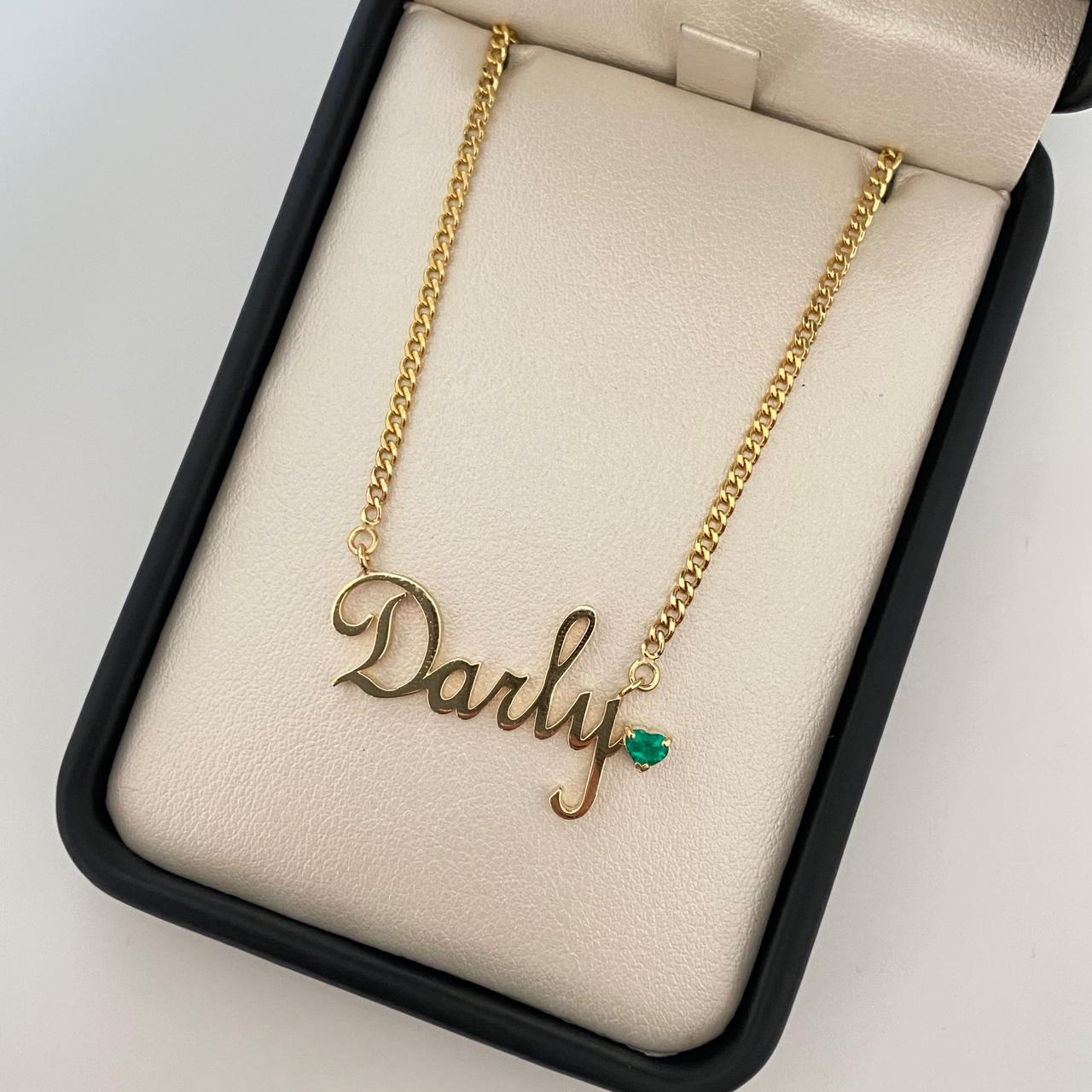 Herraje nombre Darly (POR FABRICACIÓN) Oro amarillo 18k 3,45 Gr