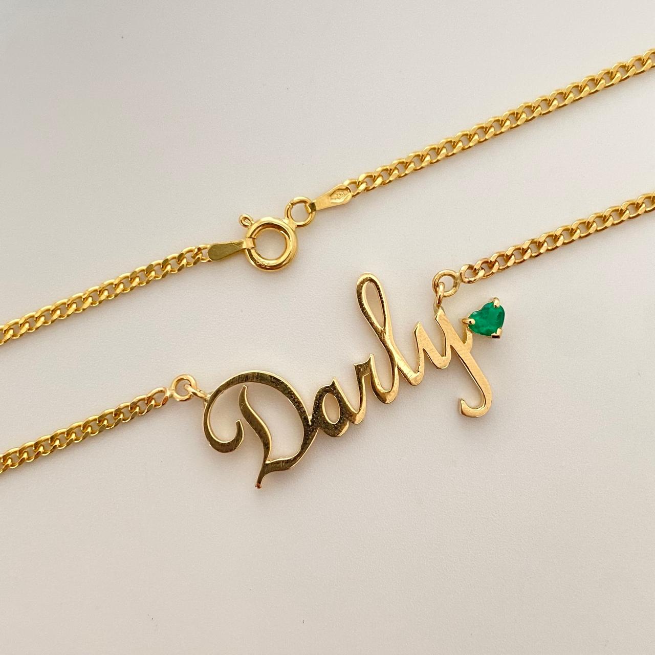 Herraje nombre Darly (POR FABRICACIÓN) Oro amarillo 18k 3,45 Gr