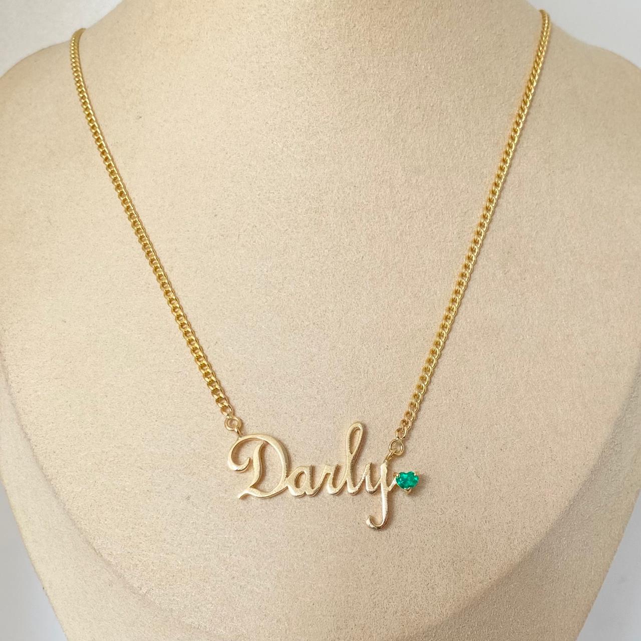 Herraje nombre Darly (POR FABRICACIÓN) Oro amarillo 18k 3,45 Gr