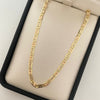 Cadena It plana diamantada Tres oros 18k 9,75 Gr / 3,2 mm / 60 Cm